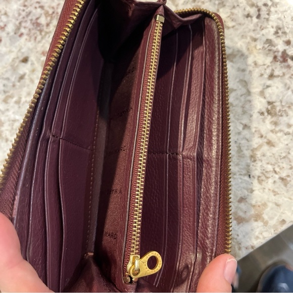 MARC BY MARC JACOBS Long Wallet Leather Maroon Ladies 3.5” X 8” - Picture 9 of 9